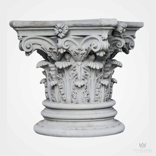 Modern Marble Sculpture - Acanthus Pedestal