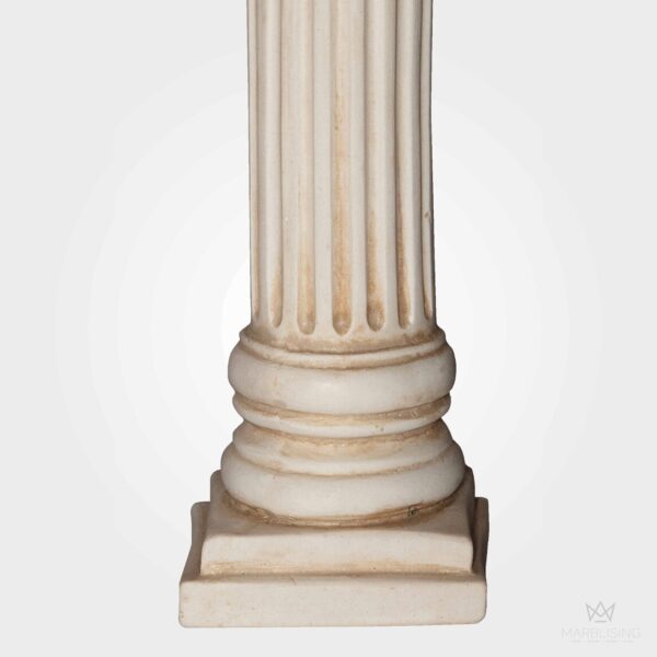 Modern Marble Sculpture - Antiqued Marble Pedestal