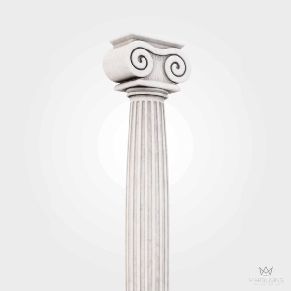 Modern Marble Sculpture - Bold Ionic Column