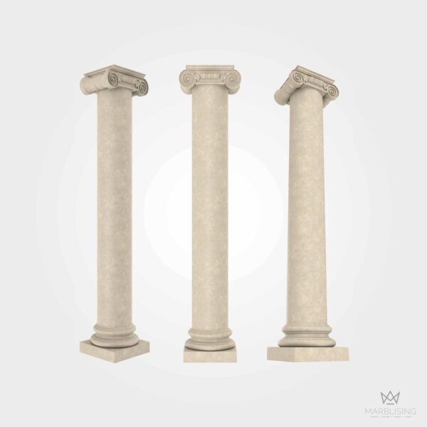 Modern Marble Sculpture - Classic Ionic Column