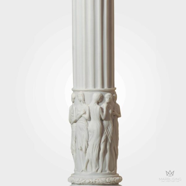 Modern Marble Sculpture - White Marble Pedestal