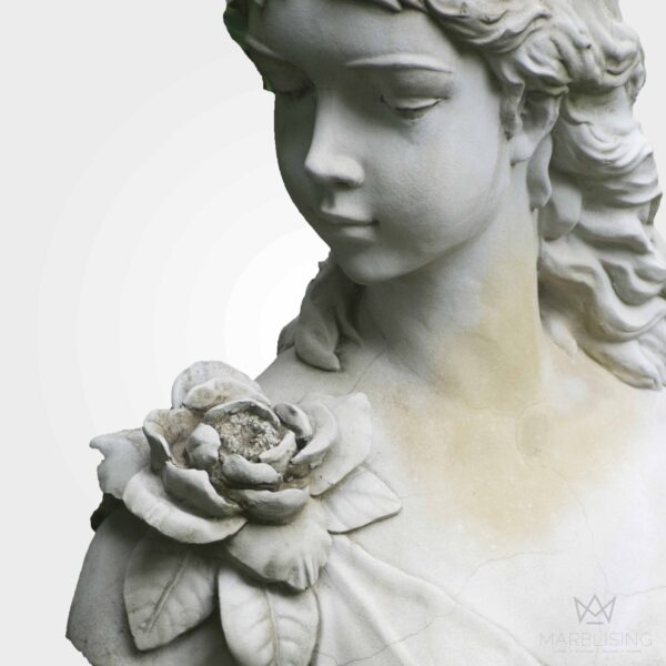 Marble Sculptures - Floral Bust
