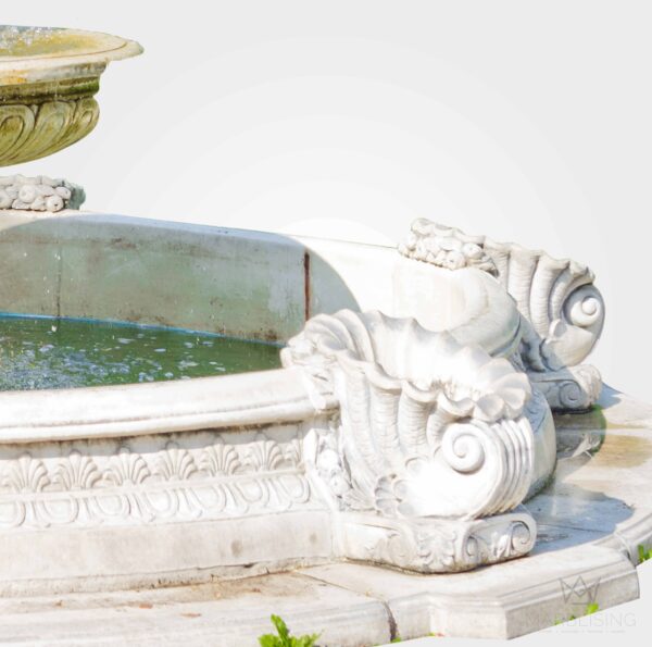 Marble Fountains - Elegance Fountain with Large Round Pool Base