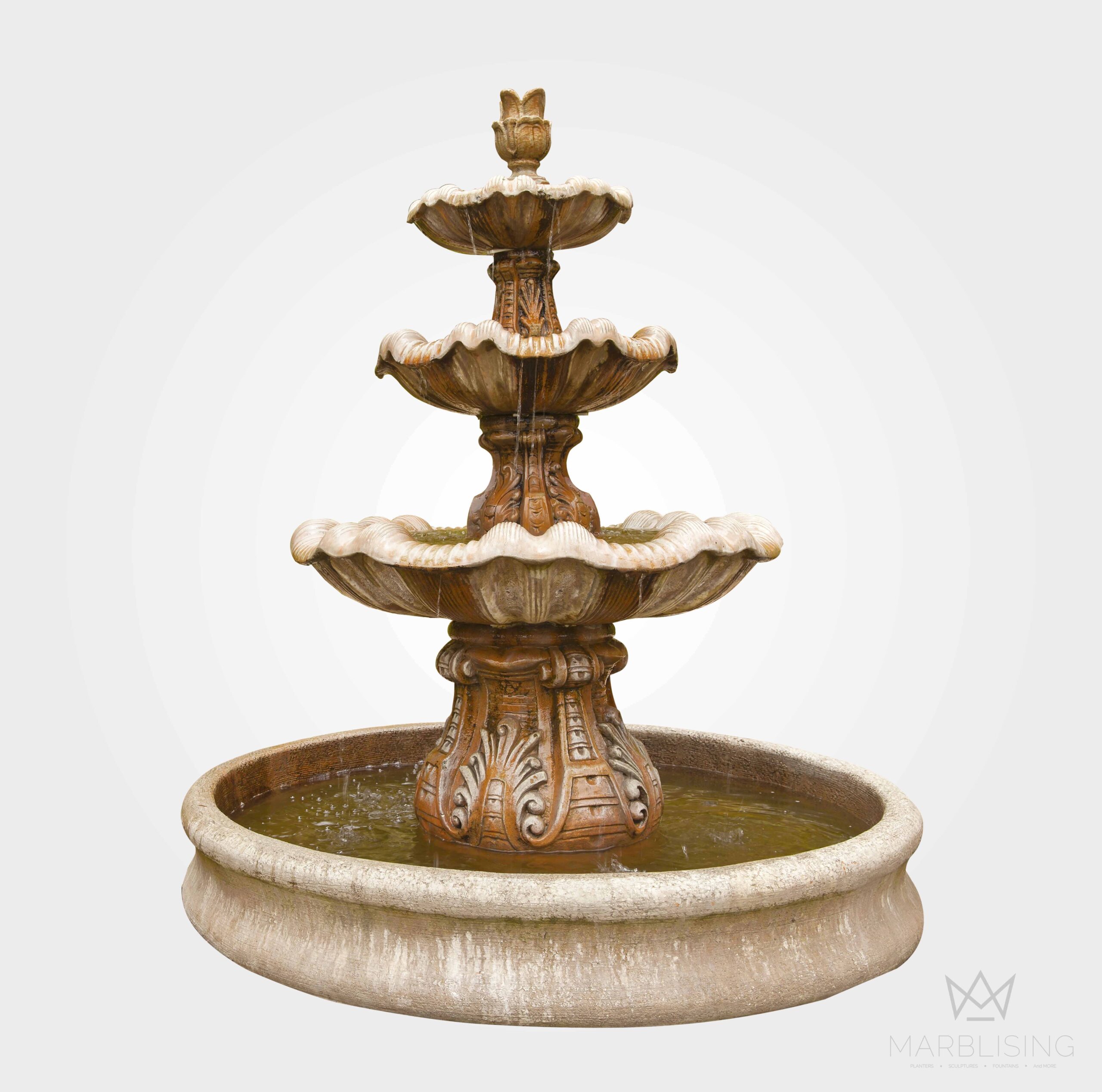 Serenity 3-Tier Fountain with Small Pool Base