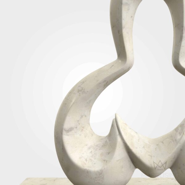 Modern Marble Sculptures - Abstract Fleur-de-Lis