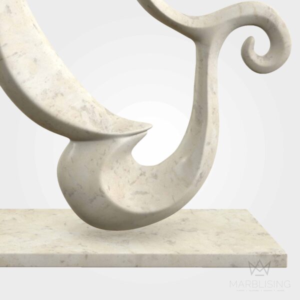 Modern Marble Sculptures - Abstract Scroll