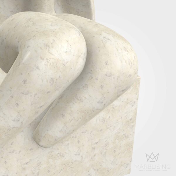 Modern Marble Sculptures - Abstract Seated Nude