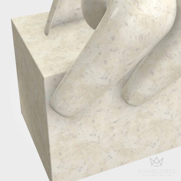 Modern Marble Sculptures - Abstract Seated Nude