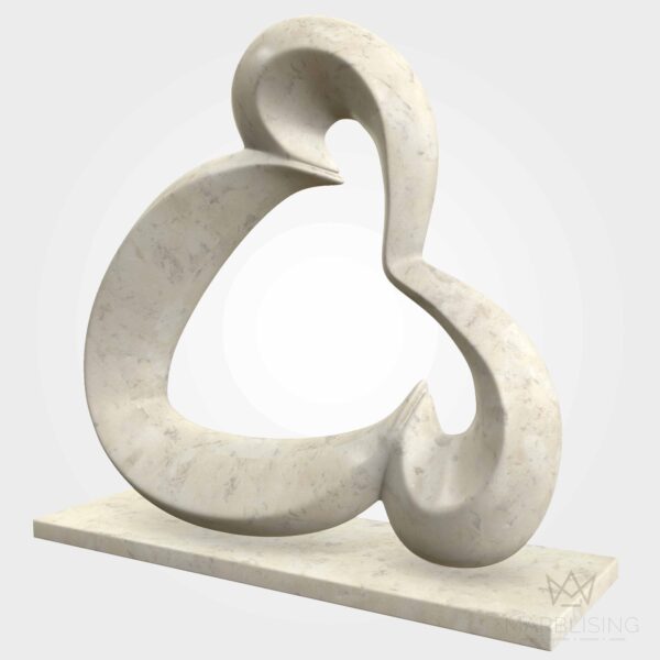 Modern Marble Sculptures - Sideways Fleur-de-Lis