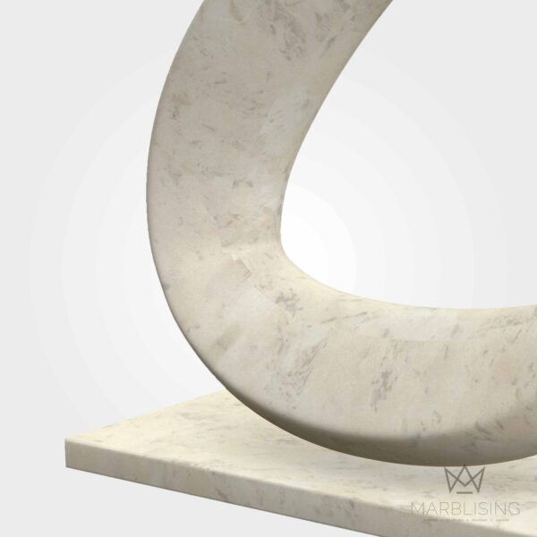 Modern Marble Sculptures - Sideways Fleur-de-Lis