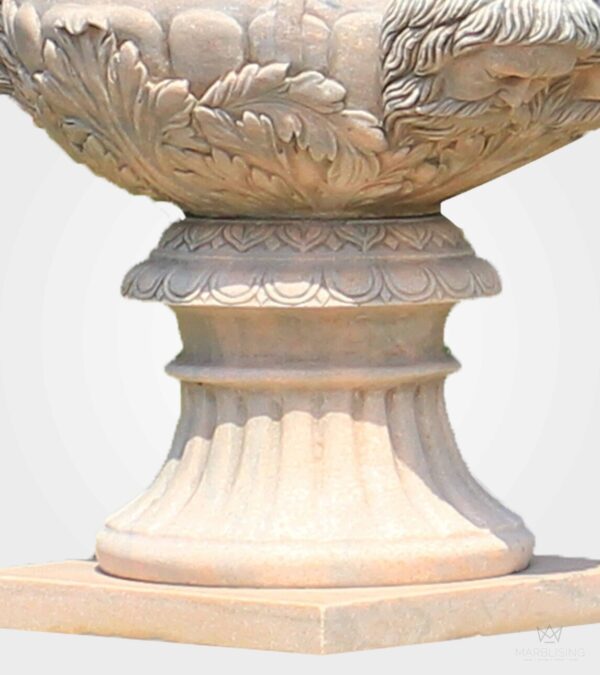 Modern Marble Sculptures - Basilicata Double Handled Marble Urn