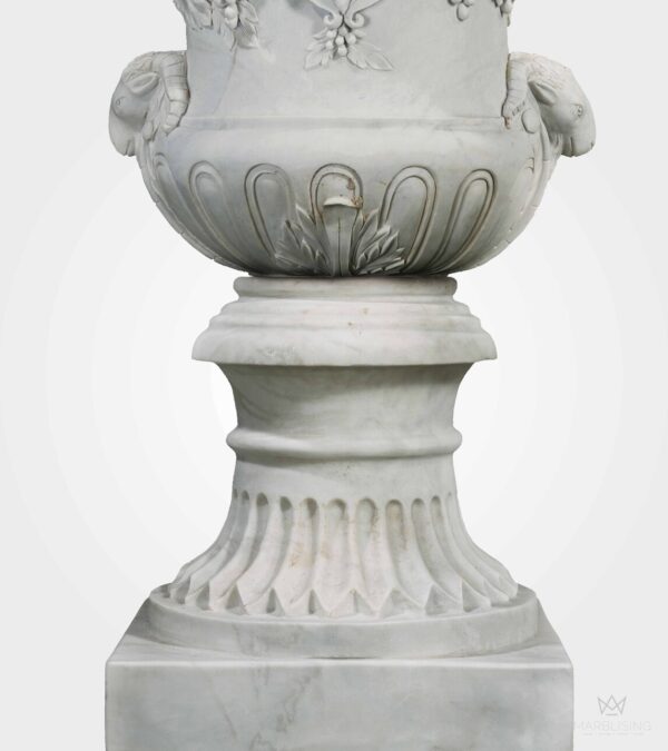 Modern Marble Sculptures - Italica Maiden & Garland Planter