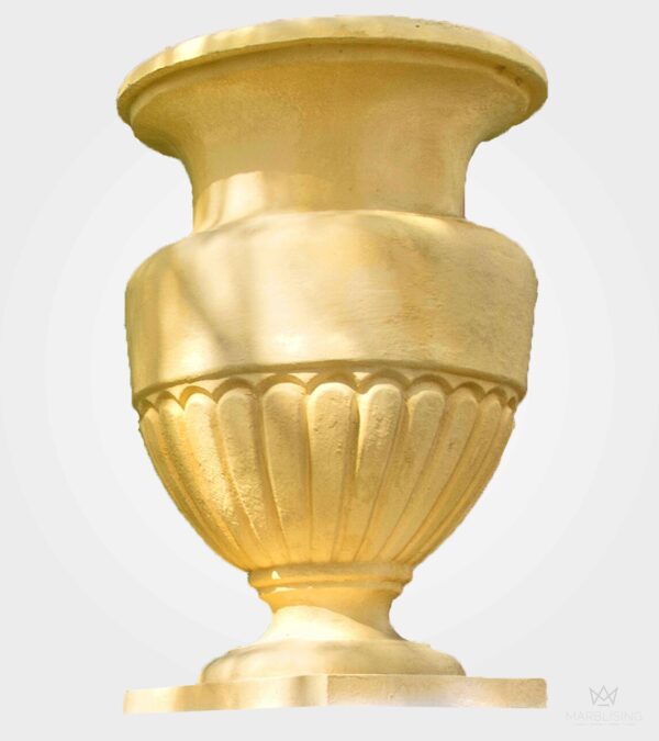 Modern Marble Sculptures - Lanciano Fluted Urn Planter
