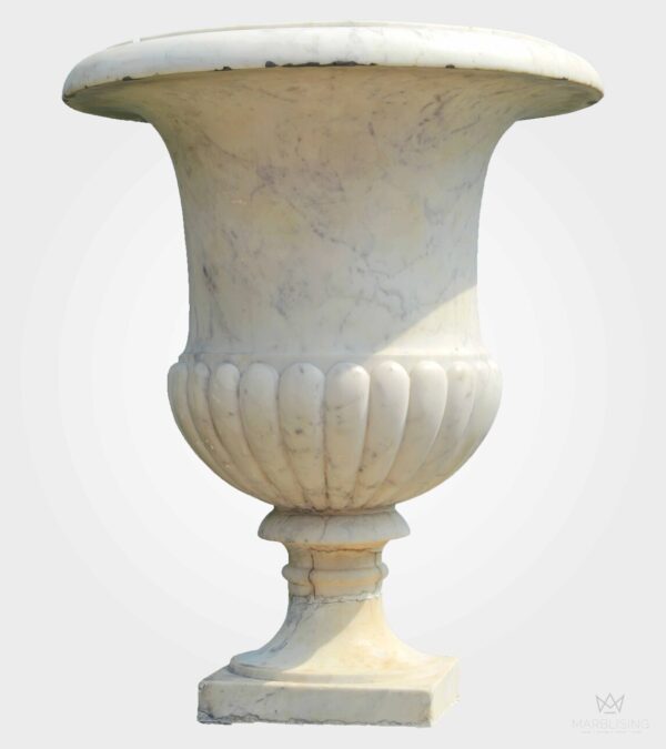 Modern Marble Sculptures - Marbella Marble Urn Planter
