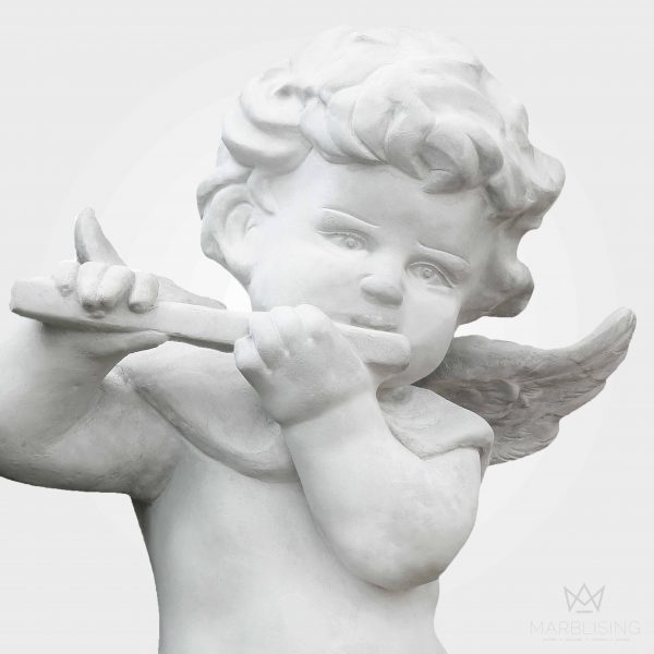 Marble Sculptures - Cherub with Fife
