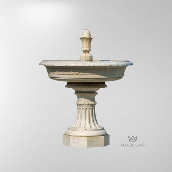 Marble Fountains - Tuscany Garden Fountain with Large Pool Base