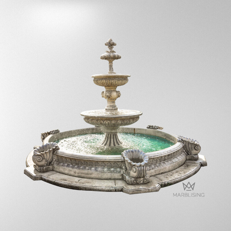 Versailles 3-Tier Fountain with Pool Base