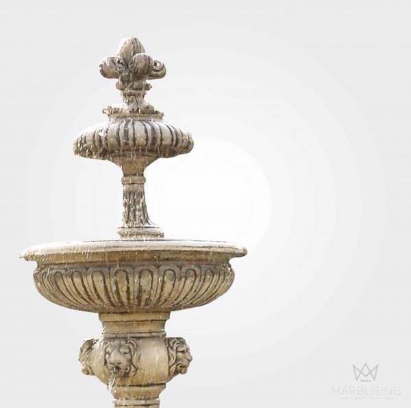Marble Fountains - Versailles 3-Tier Fountain with Pool Base