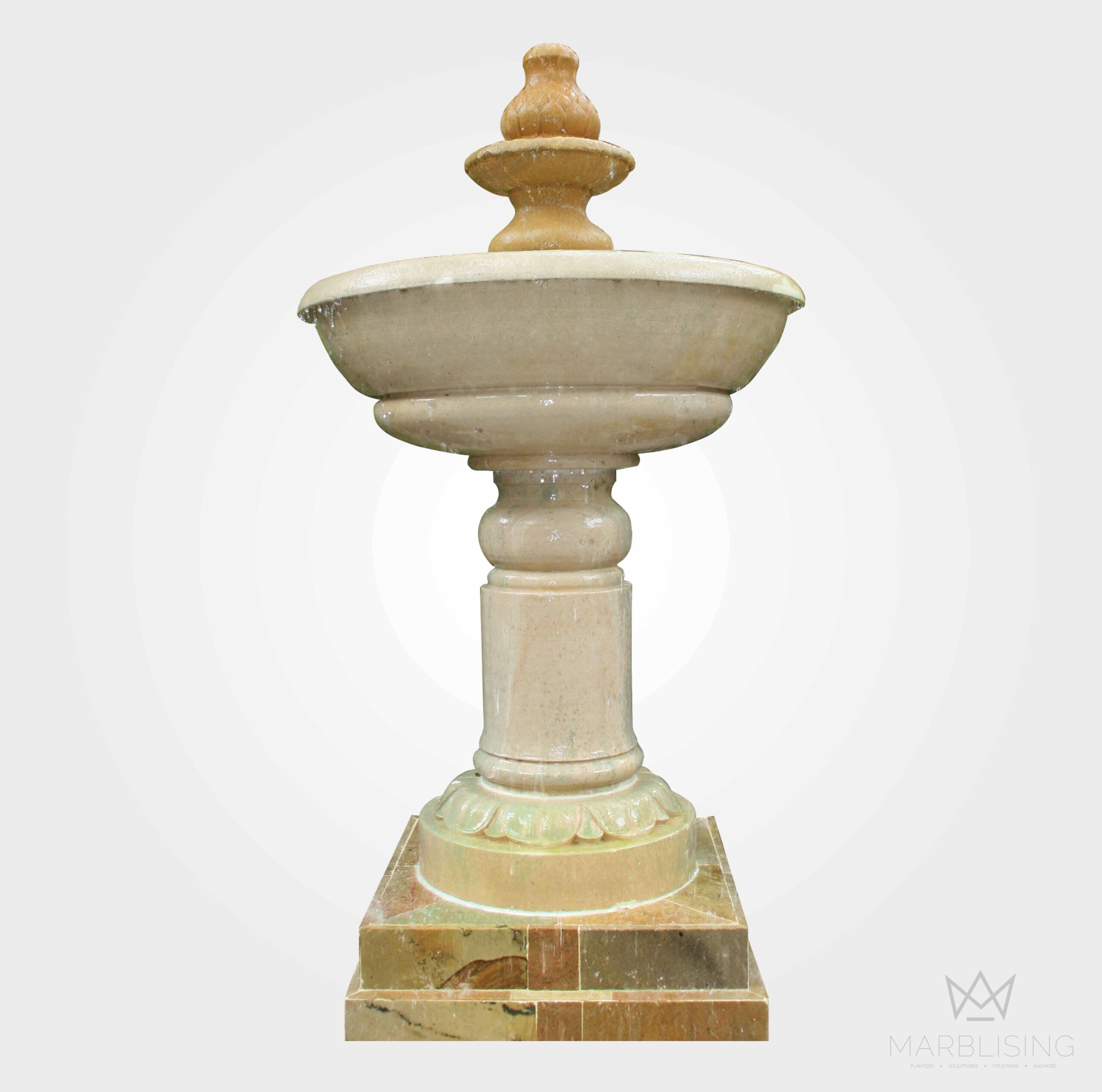 Exquisite Fountain with Double Stacked Base