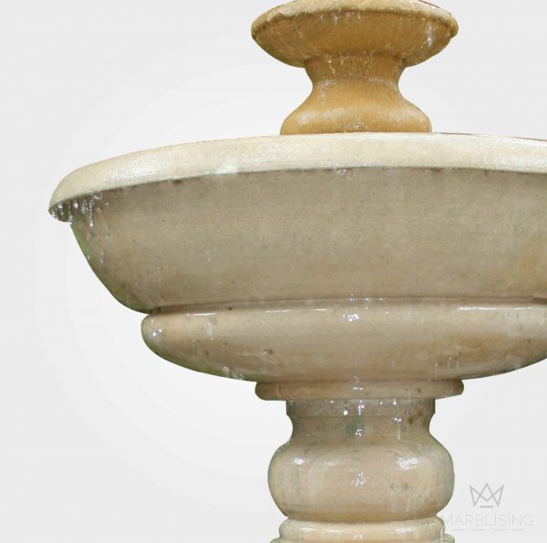Marble Fountains - Exquisite Fountain with Double Stacked Base