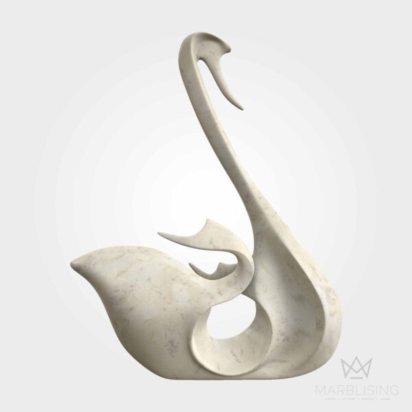 Modern Marble Sculptures - Abstract Swan