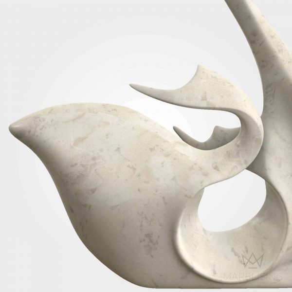 Modern Marble Sculptures - Abstract Swan