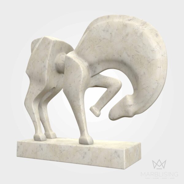 Modern Marble Sculptures - Abstract Horse