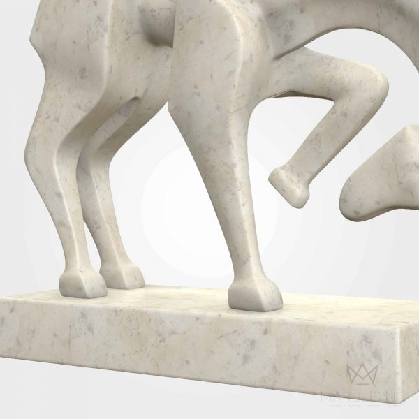 Modern Marble Sculptures - Abstract Horse