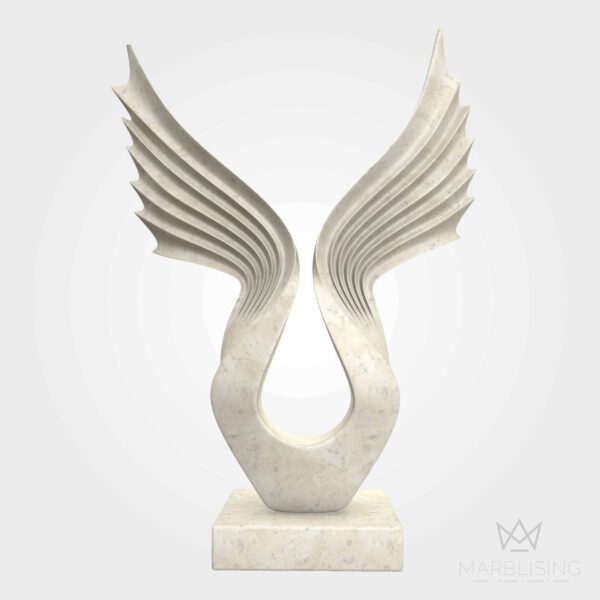 Modern Marble Sculptures - Abstract Wings