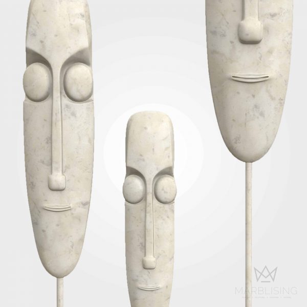 Modern Marble Sculptures - Abstract Heads