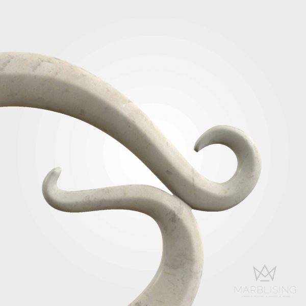 Modern Marble Sculptures - Abstract Scroll