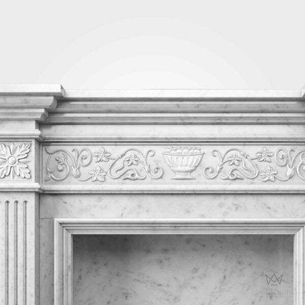 Marble Sculptures - Decorative Marble Fireplace Mantel
