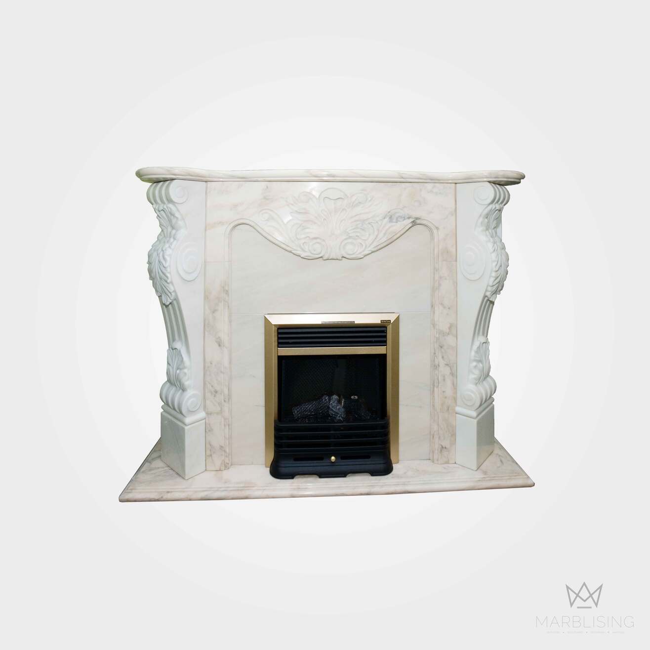Designer Marble Fireplace