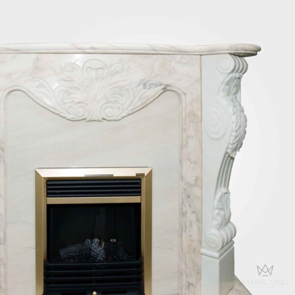 Marble Sculptures - Designer Marble Fireplace