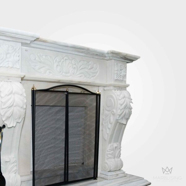 Marble Sculptures - Marble Decorative Fireplace