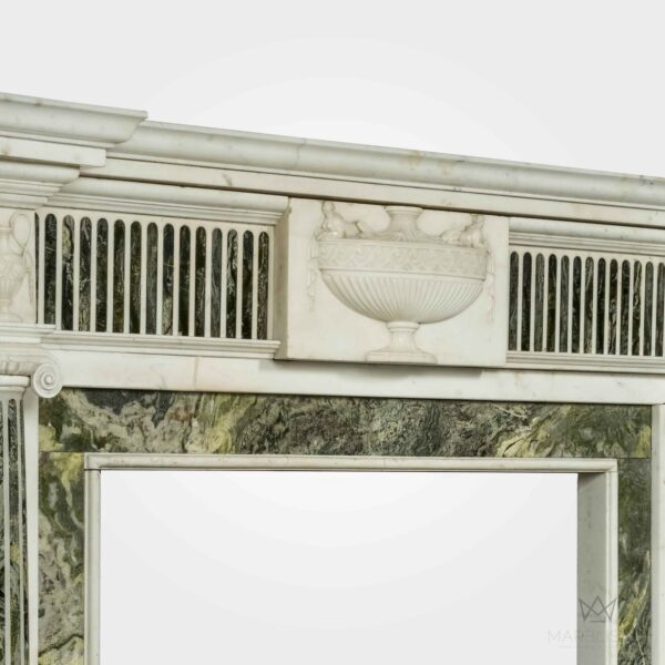 Marble Sculptures - Patterned Marble Fireplace