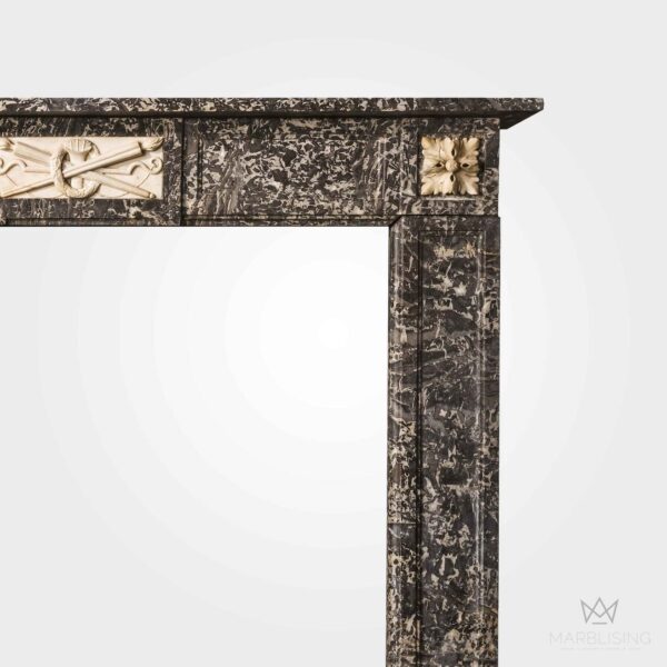 Marble Sculptures - Simplistic Patterned Marble Fireplace