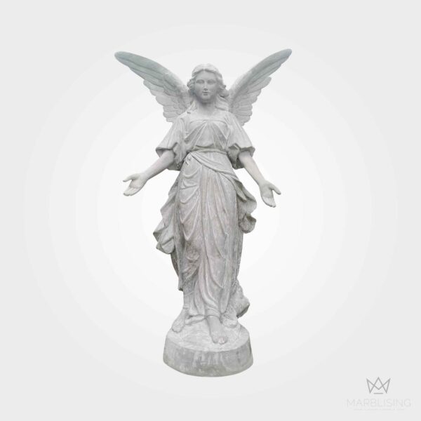 Marble Statues - Majestic Marble Angel Statue
