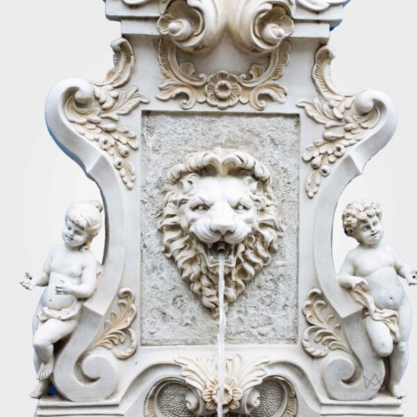 Marble Fountains - Lionhead Marble Wall Fountain