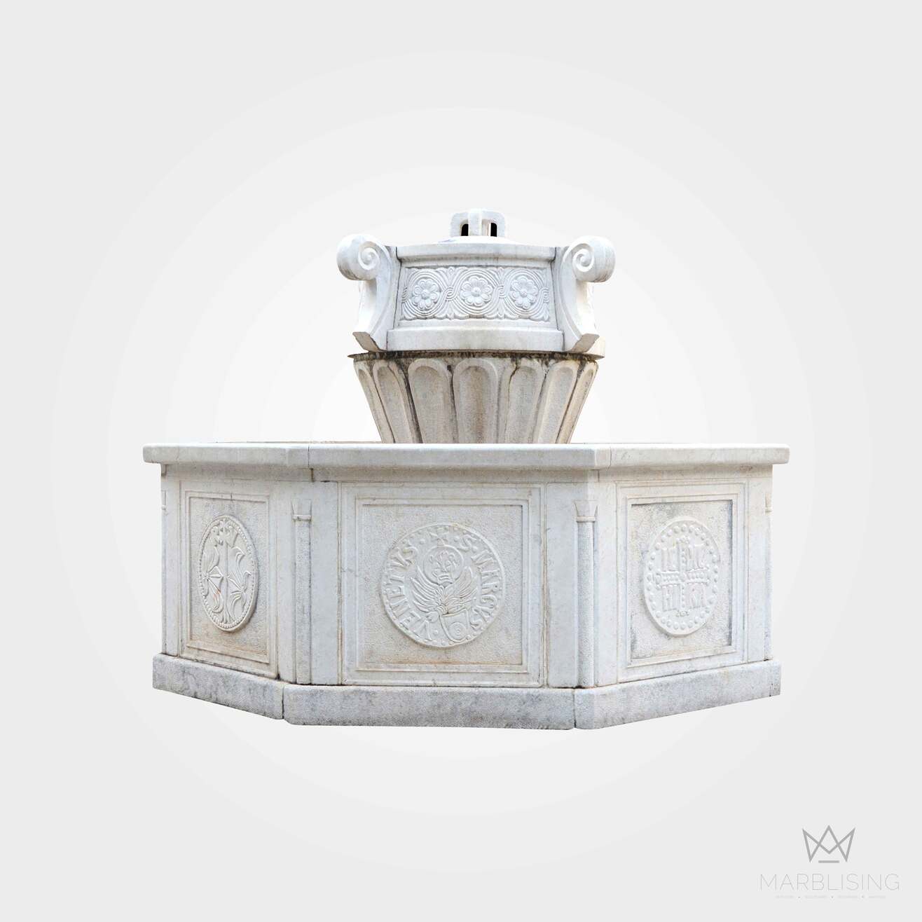 Legend Fountain with Octagonal Pool Base