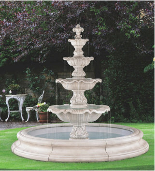 4 Tier Fountain with Pool