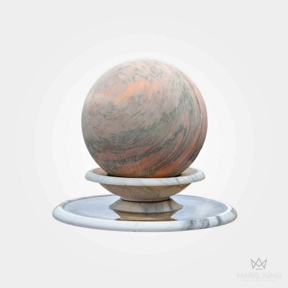 Marble Rolling Sphere Fountain
