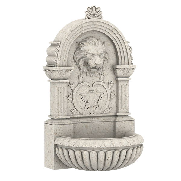 Arched Lion Wall Fountain