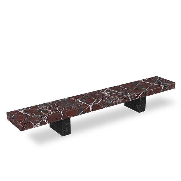 Red Marble Bench