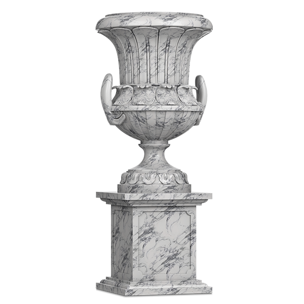 Tall-Grey-Marble-Planter---Classic-Planter---01