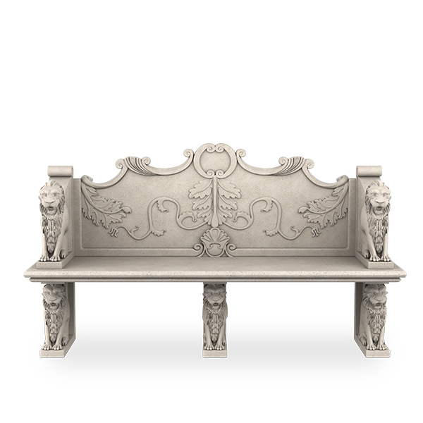 Lions-and-Leaves-Marble-Bench---Classic-Bench---01