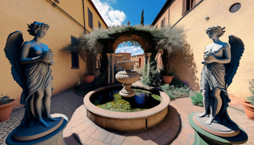 How can augmented reality help landscaping designers plan their hardscaping-Marblising-Classic Fountain-Image 5