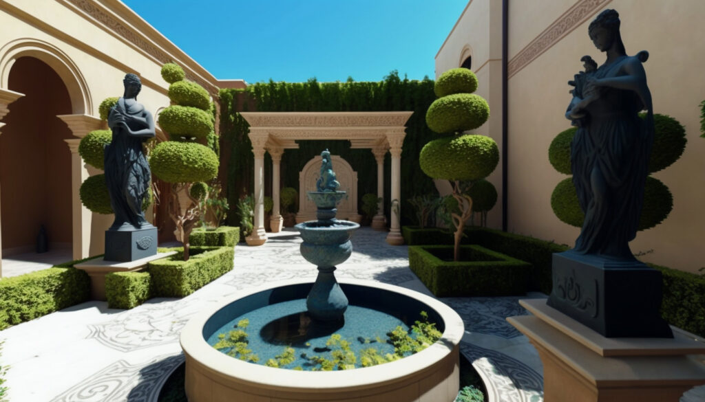 How can augmented reality help landscaping designers plan their hardscaping-Marblising-Classic Fountain-Image 3
